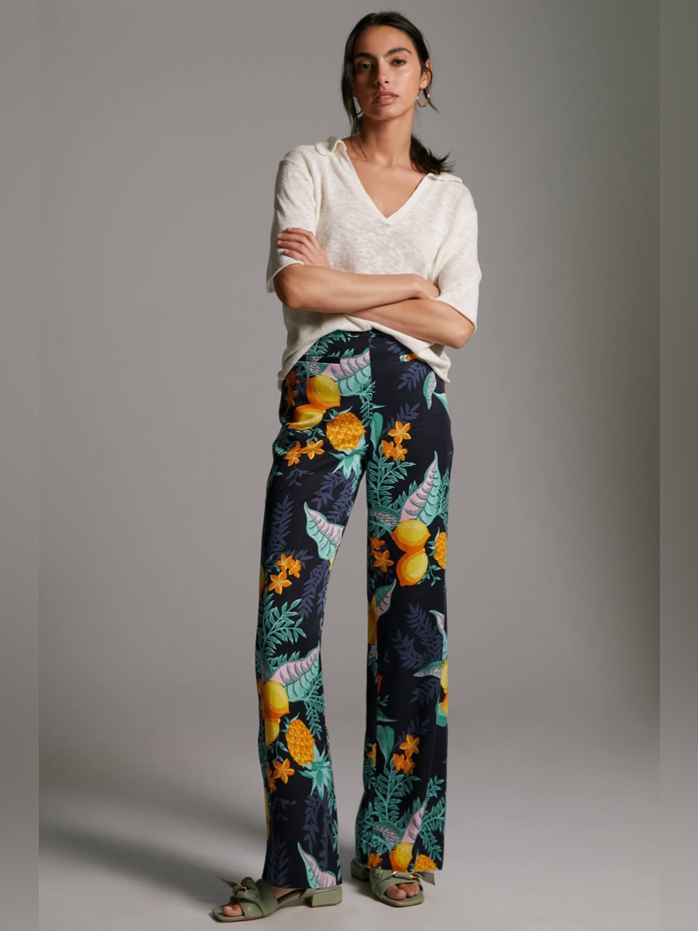 Anthropologie Maeve Escape Printed Pants